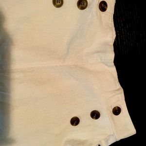 Cream Linen Size Medium Wide Legged Trousers